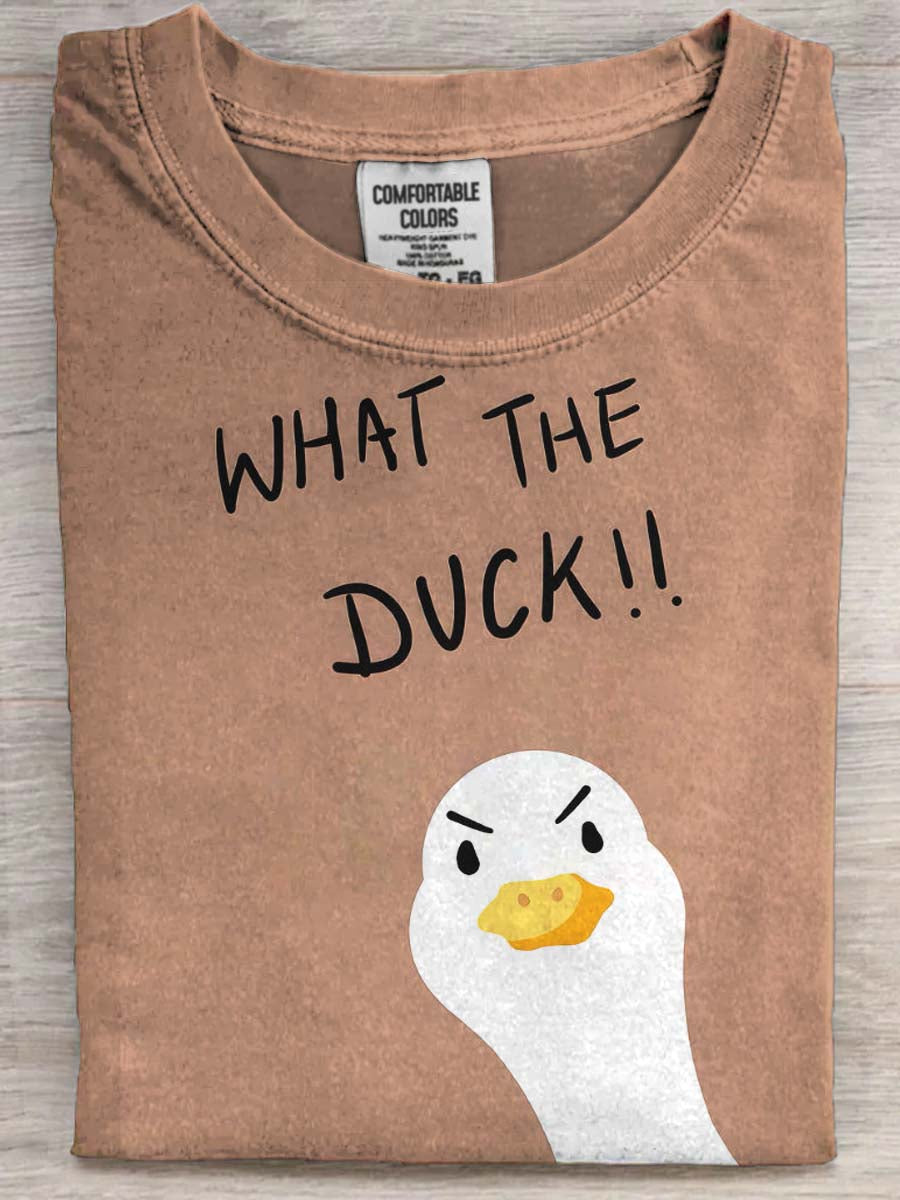 Duck Print Casual Short Sleeve T-shirt