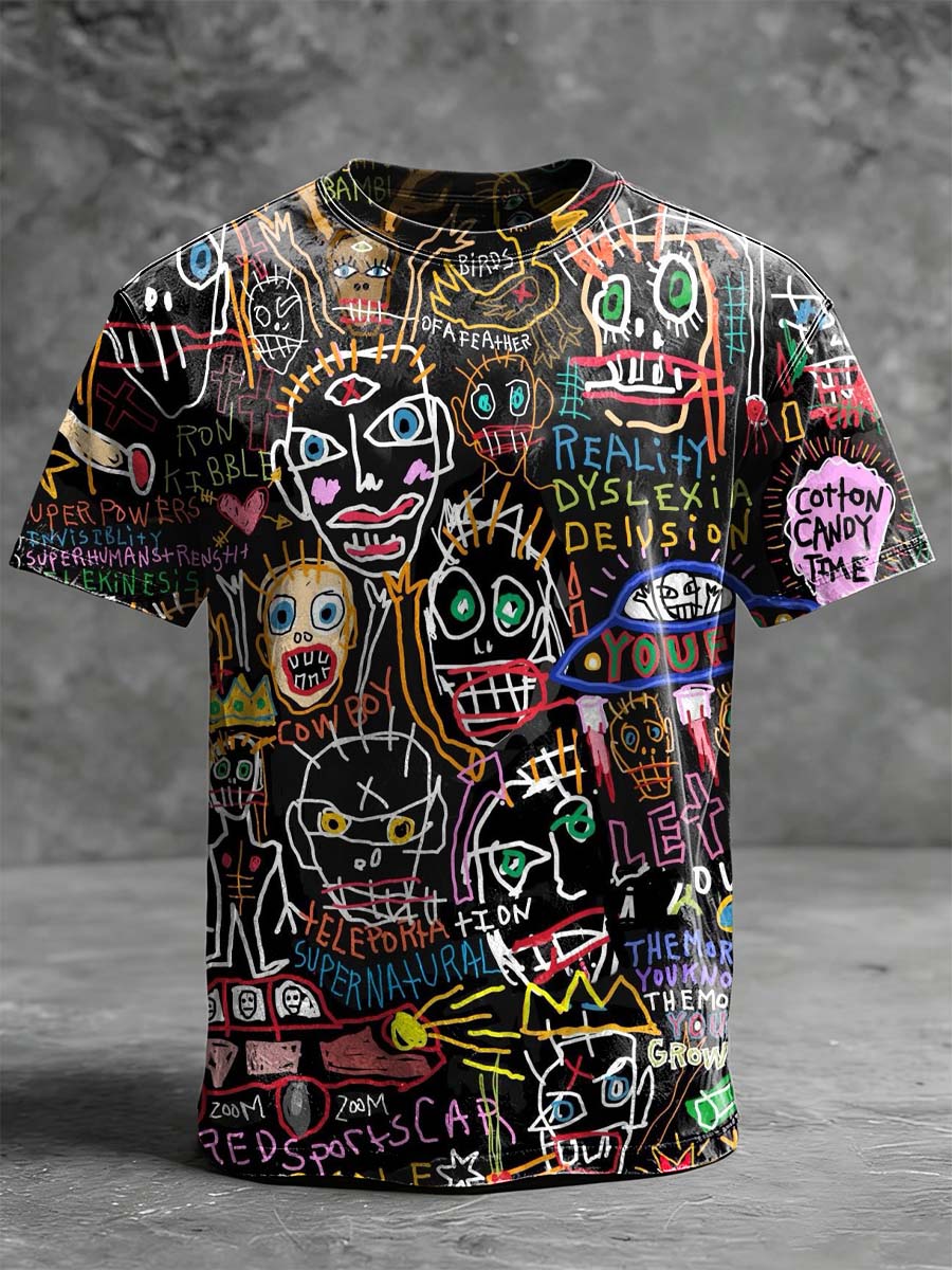 Graffiti Art Print Casual Short-Sleeve T-Shirt