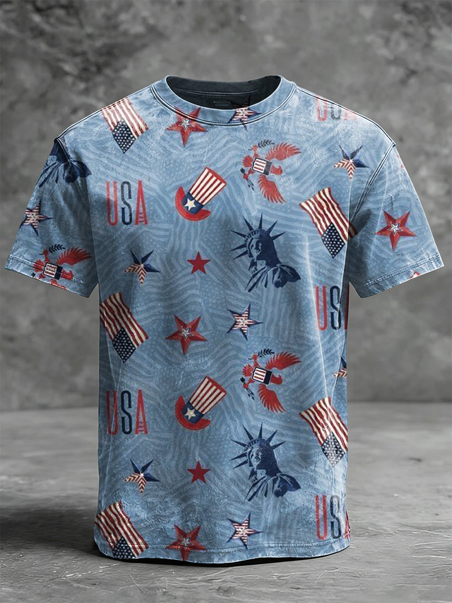 American Elements Printed Casual Short-Sleeve T-Shirt