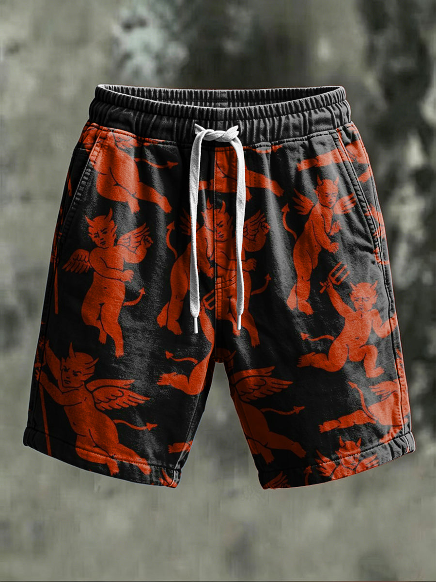 Little Devil Printed Casual Shorts