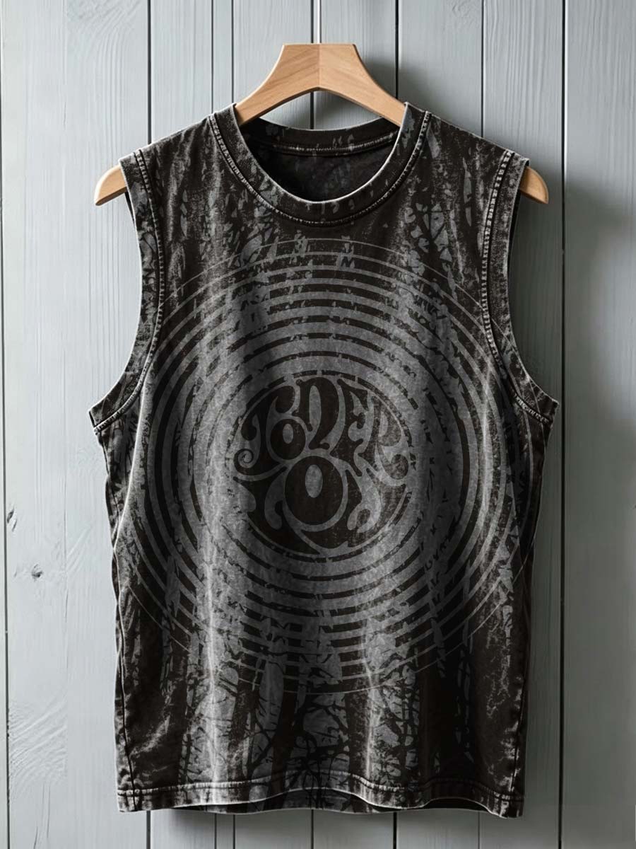 Retro Totem Print Casual Tank Top