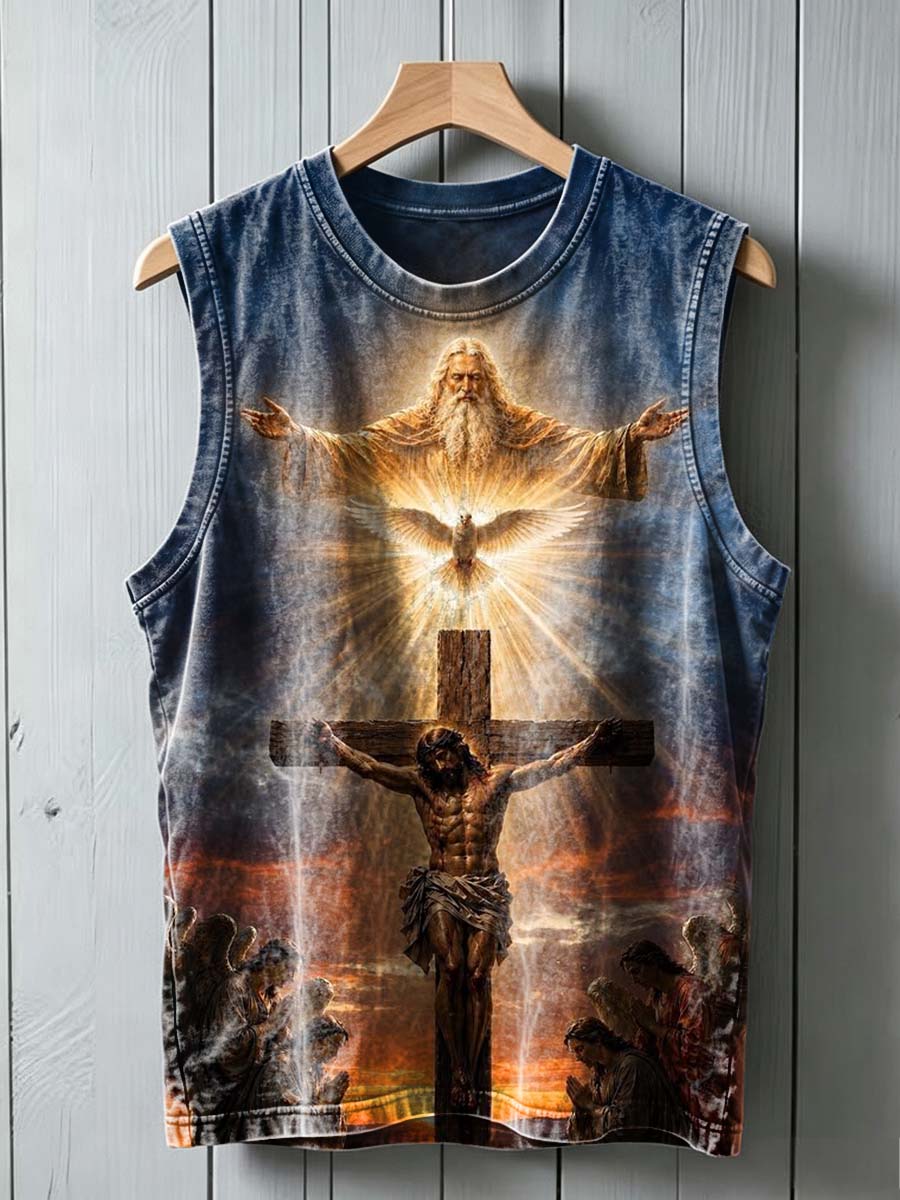 Holy Redemption Printed Casual Sleeveless Vest Top