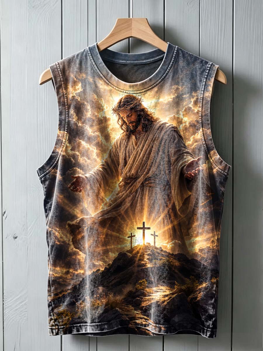 Redemption of Jesus Printed Casual Sleeveless Vest Top