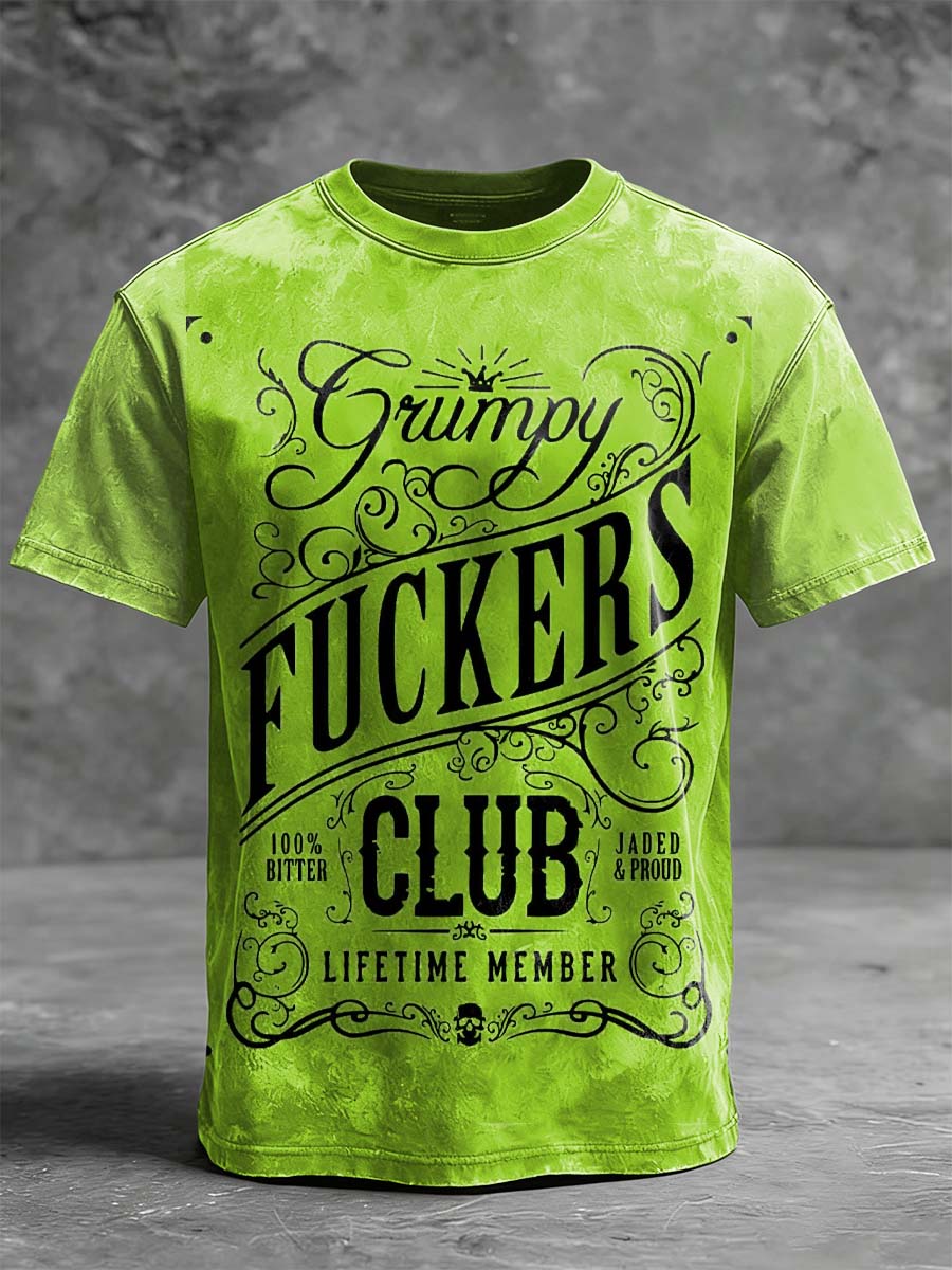 Fun Swearing Club Printed Casual Short-Sleeve T-Shirt