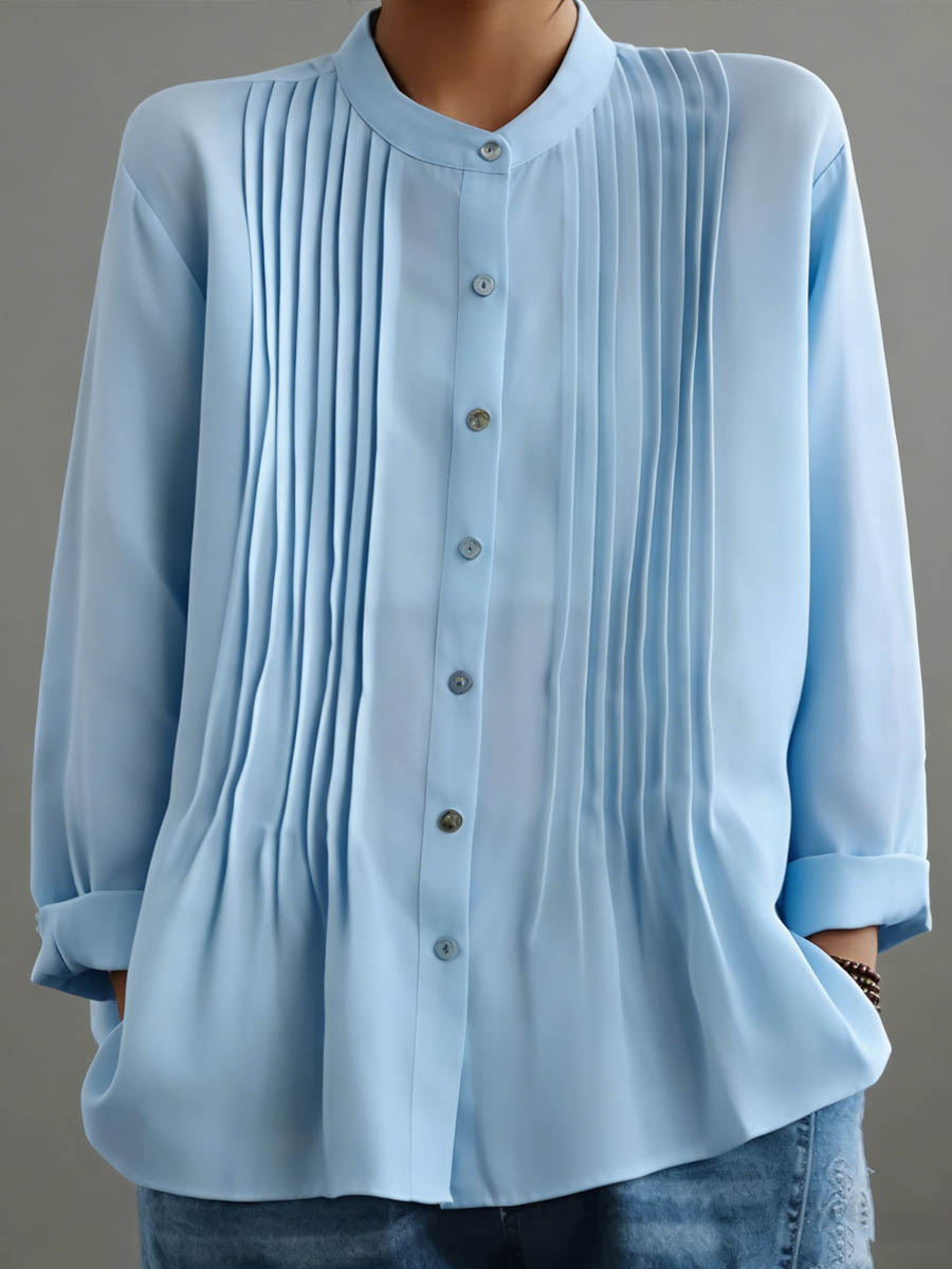 Women's Art Print Casual Button-Down Long Sleeve Shirt