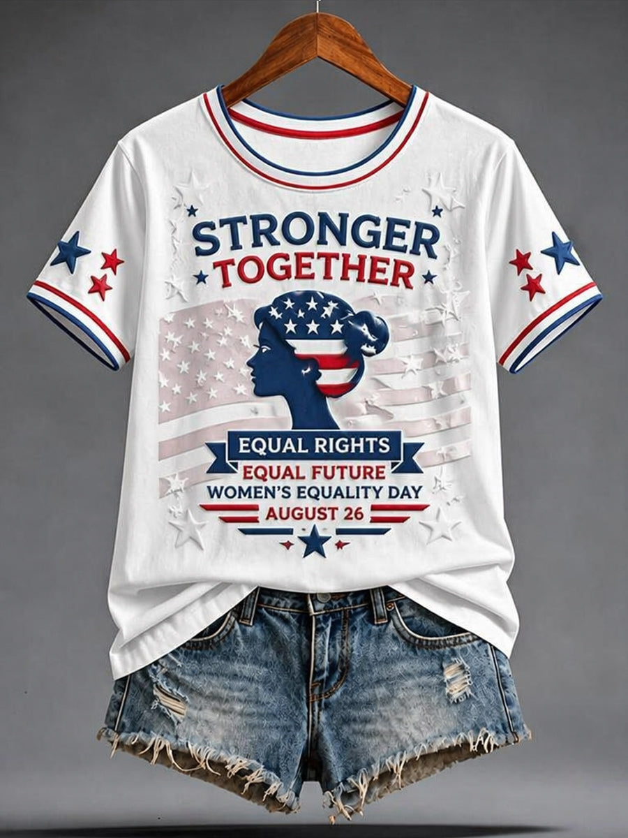 Women's Equality Day Graphic Casual Short-Sleeve T-Shirt