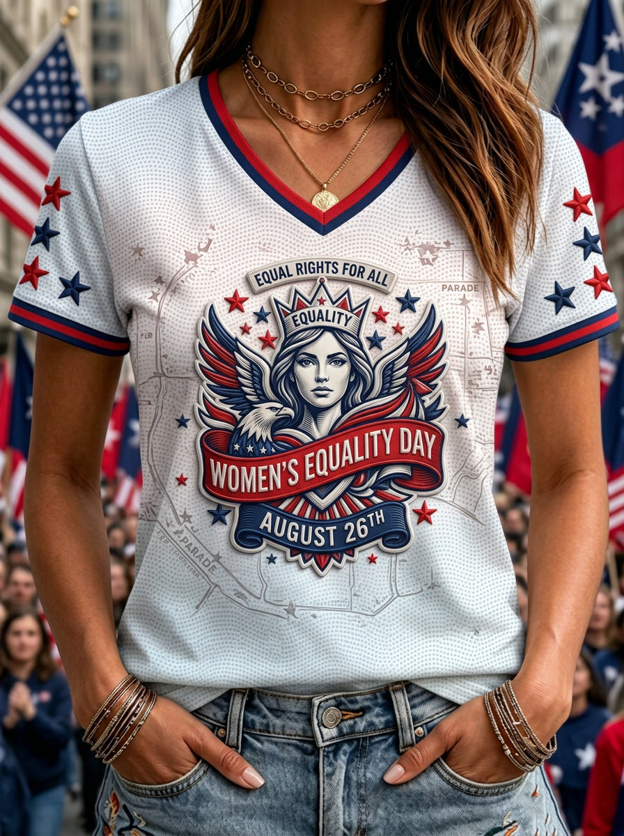 Women's Equality Day Graphic Casual Short-Sleeve T-Shirt