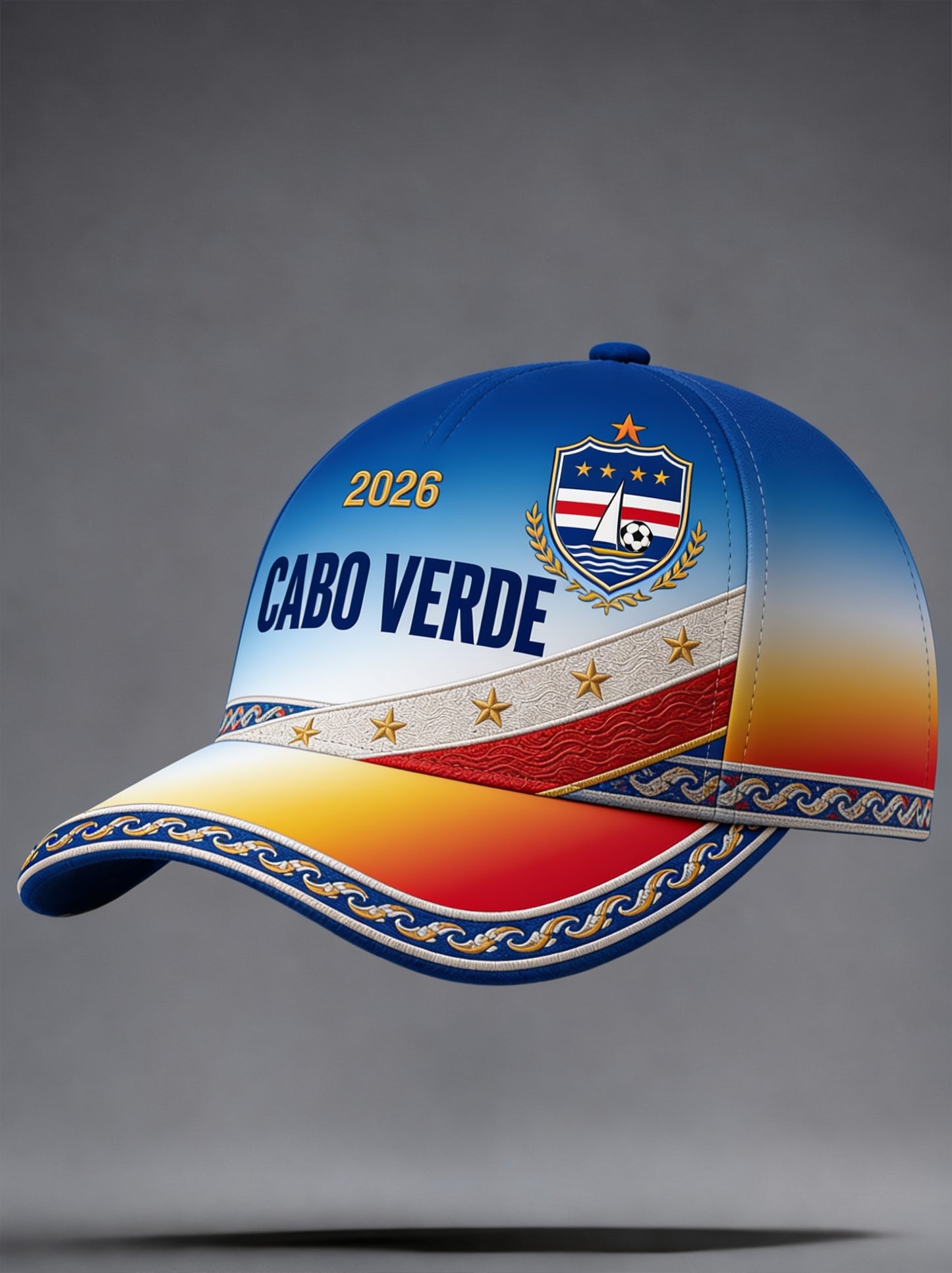 Unisex Cape Verdean Football Fan Casual Printed Hat