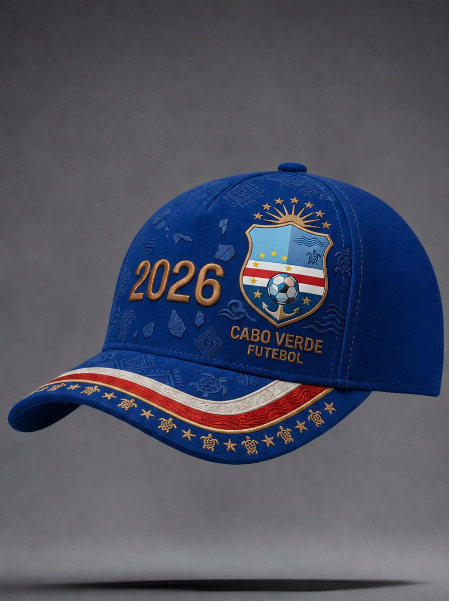 Unisex Cape Verdean Football Fan Casual Printed Hat