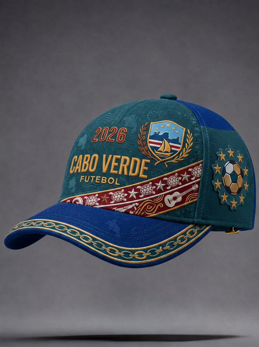 Unisex Cape Verdean Football Fan Casual Printed Hat