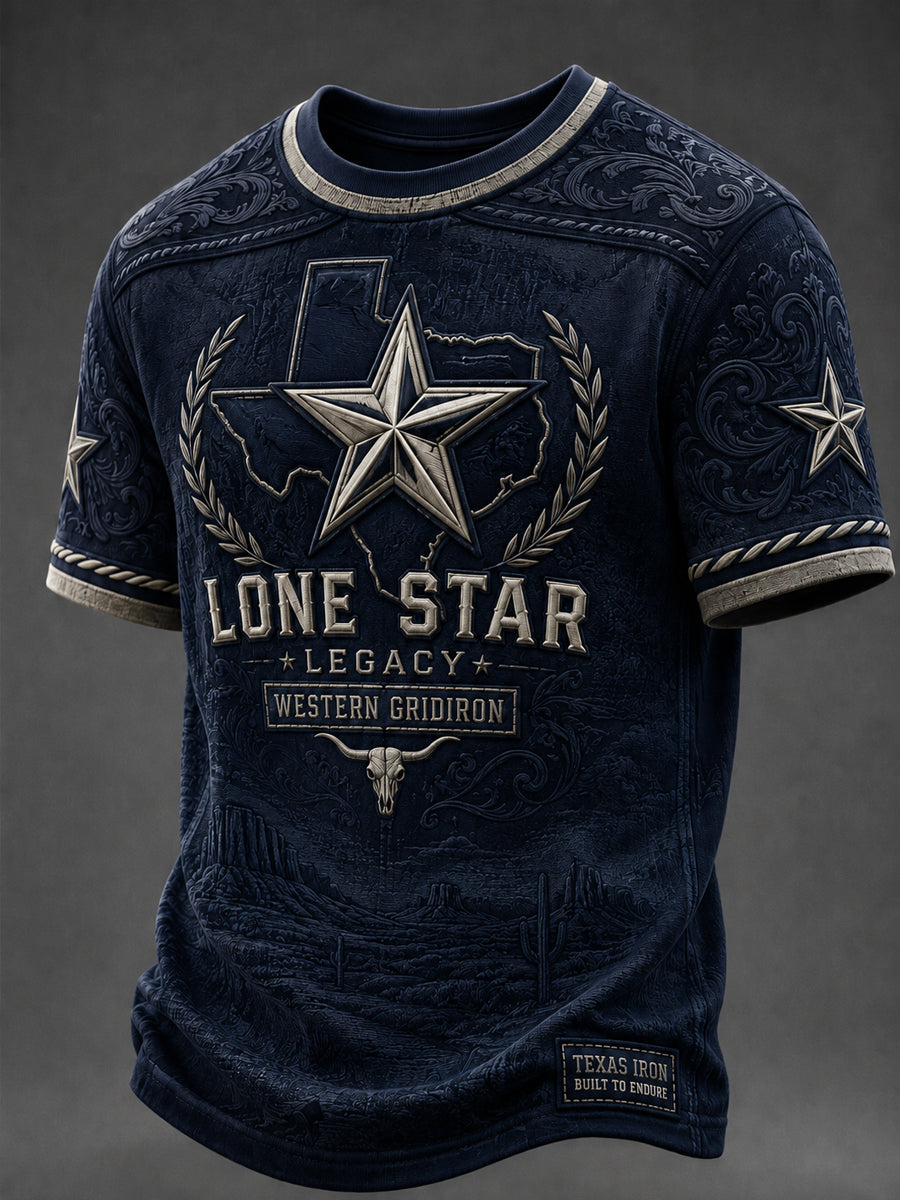 Men’s Rugby Dallas Cowboys Printed Casual Short-Sleeve T-Shirt