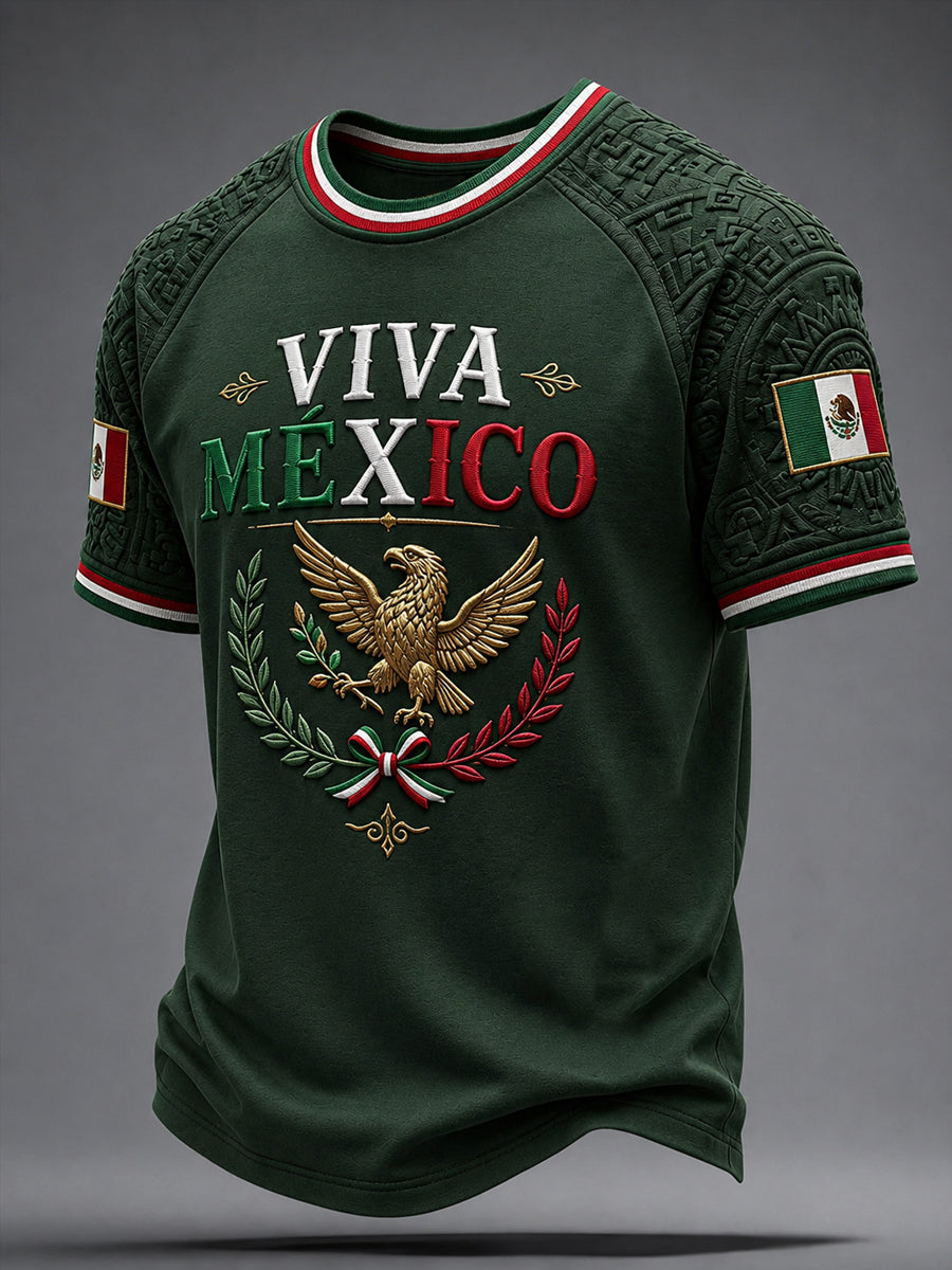 Men’s Mexico Independence Day Print Casual Short-Sleeve T-Shirt