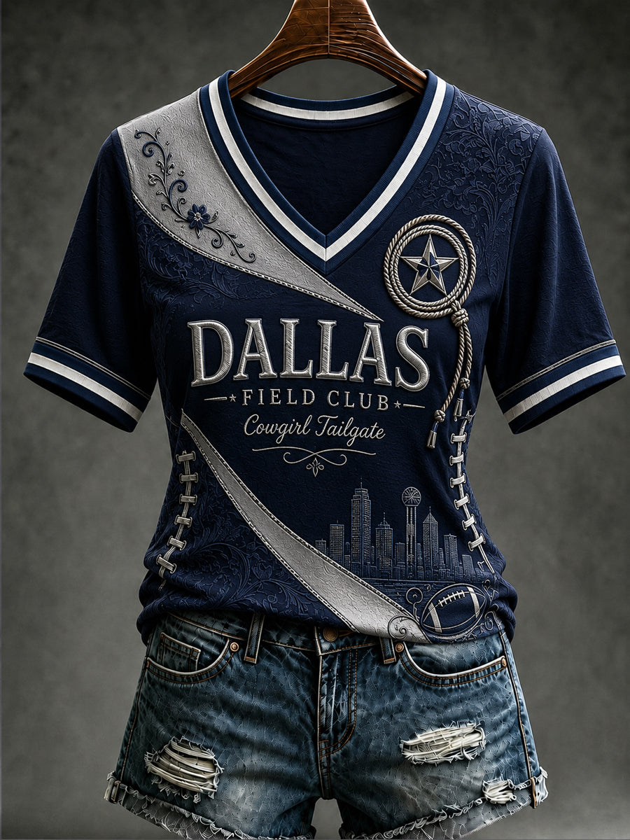 Women's Dallas Cowboys Print Casual T-Shirt