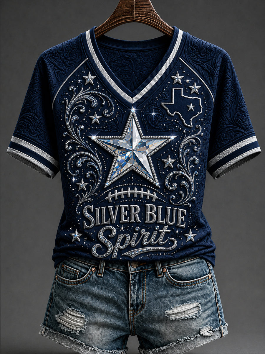 Women's Dallas Cowboys Print Casual T-Shirt