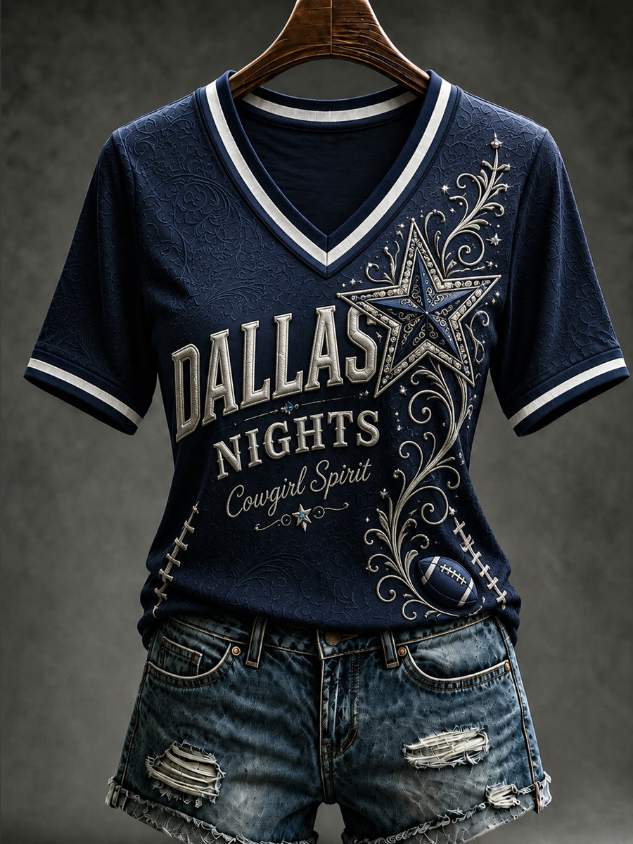 Women's Dallas Cowboys Print Casual T-Shirt