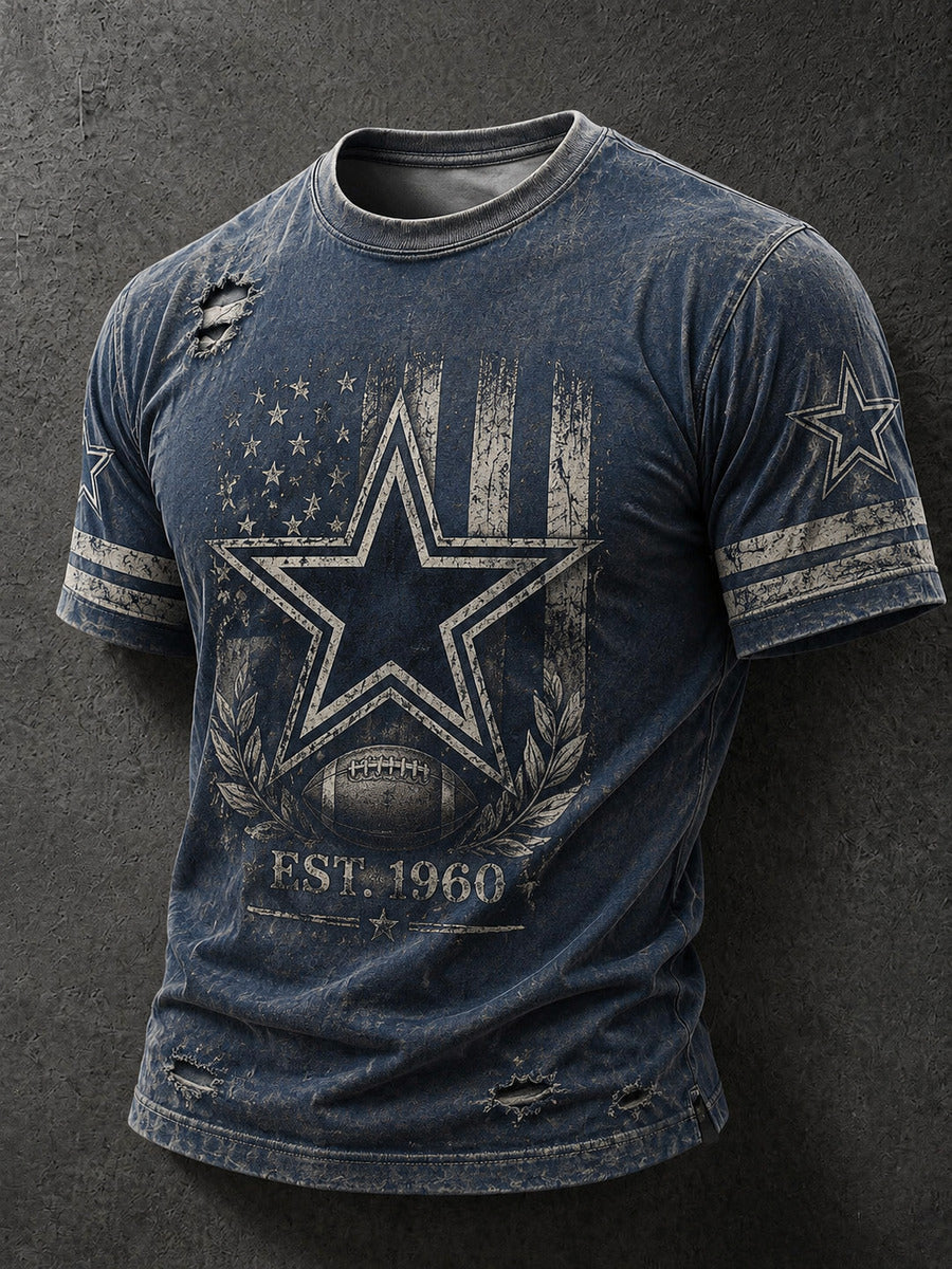 Men’s Rugby Dallas Cowboys Printed Casual T-Shirt