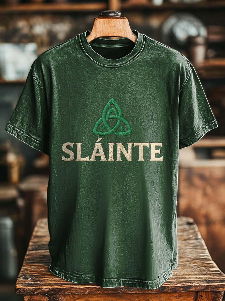 Celtic Triangle Print Casual Short-Sleeve T-Shirt