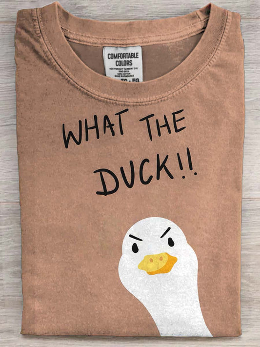 Duck Print Casual Short Sleeve T-shirt