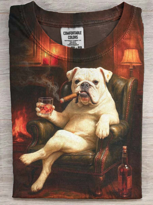 Funny Dog Print Casual Short-Sleeve T-Shirt
