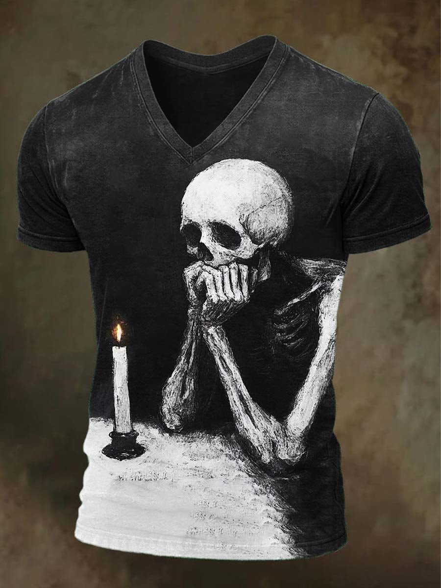 Darkness Art Print Casual Short Sleeve T-Shirt