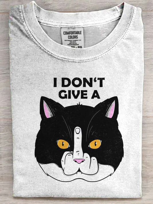 Cat Print Casual Short-Sleeve T-Shirt