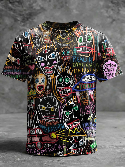 Graffiti Art Print Casual Short-Sleeve T-Shirt