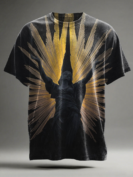 Holy Light Goddess Printed Casual Short-Sleeve T-Shirt