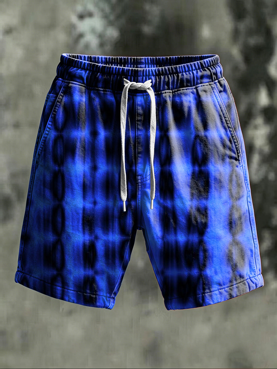 Gradient Tie-Dye Printed Casual Shorts