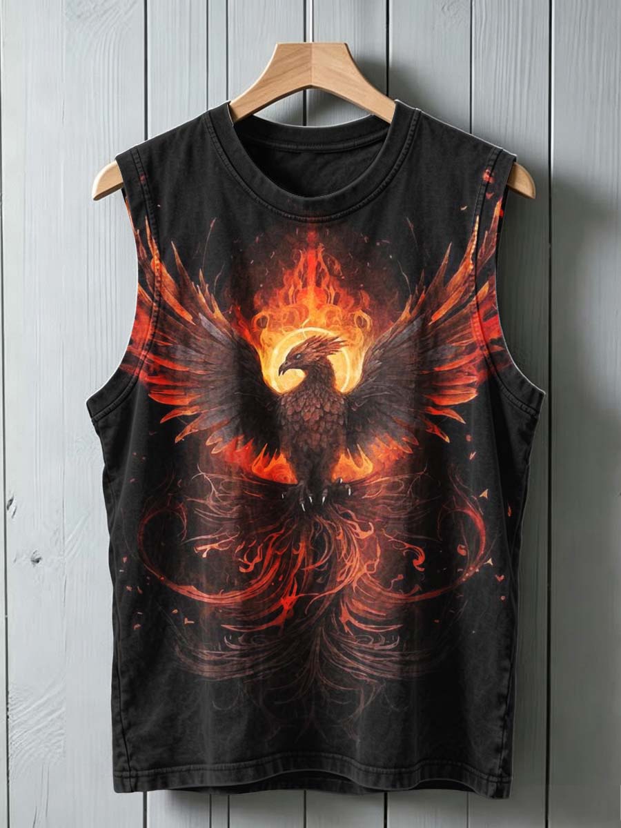 Phoenix Print Casual Vest Top