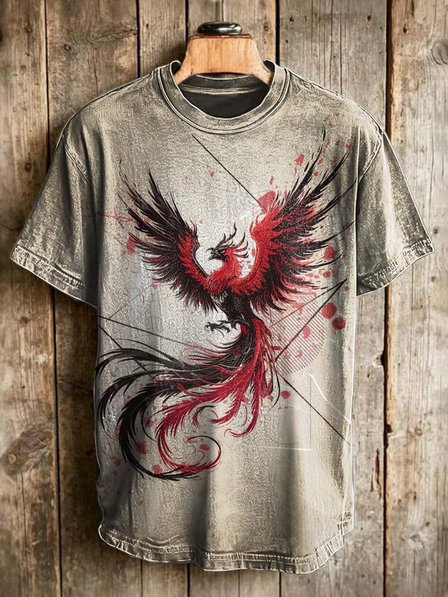 Dark Phoenix Print Casual Short-Sleeve T-Shirt