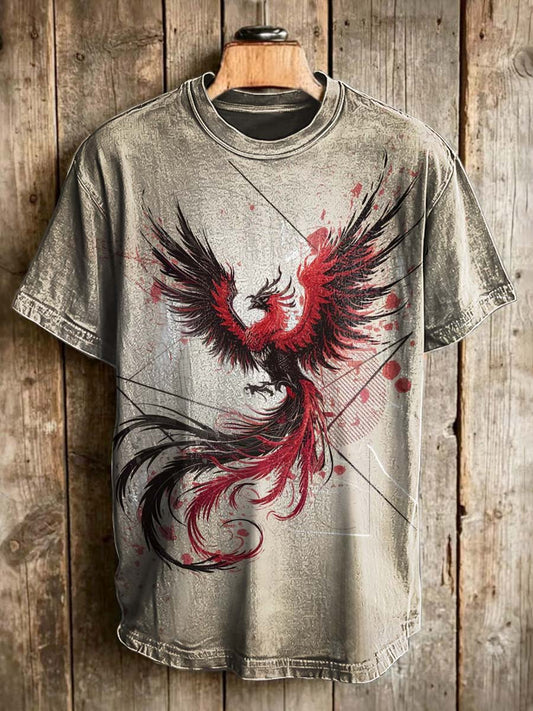 Dark Phoenix Print Casual Short-Sleeve T-Shirt