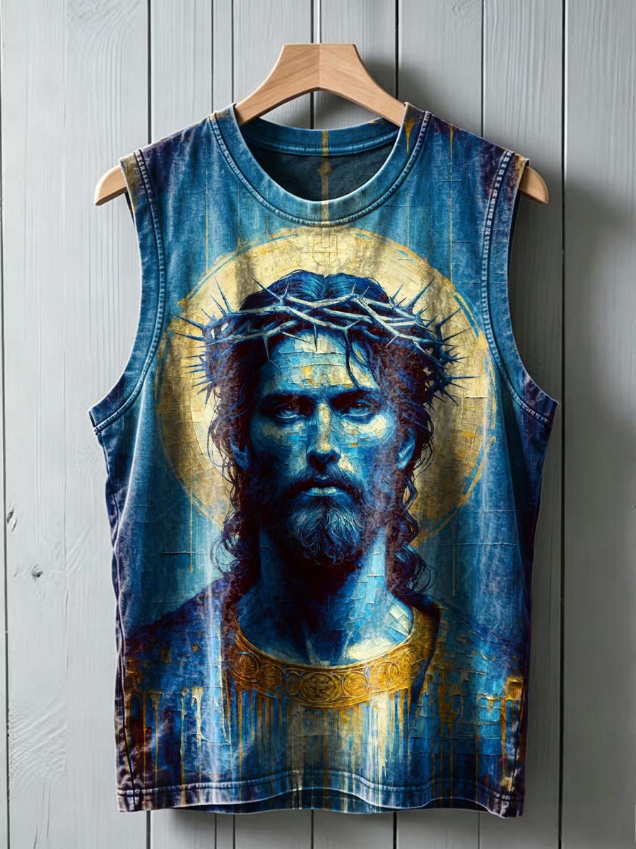 Jesus with Crown of Thorns — Printed Casual Tank Top