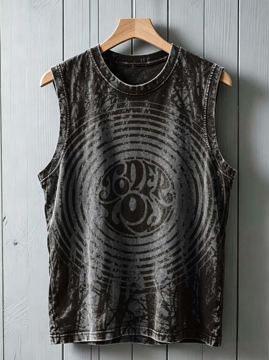 Retro Totem Print Casual Tank Top