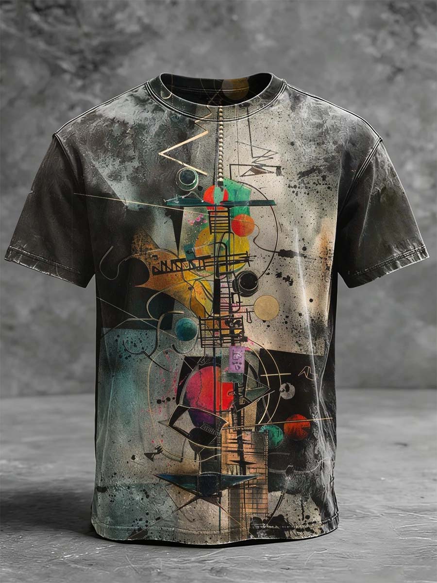 Abstract Art Printed Casual Short-Sleeve T-Shirt