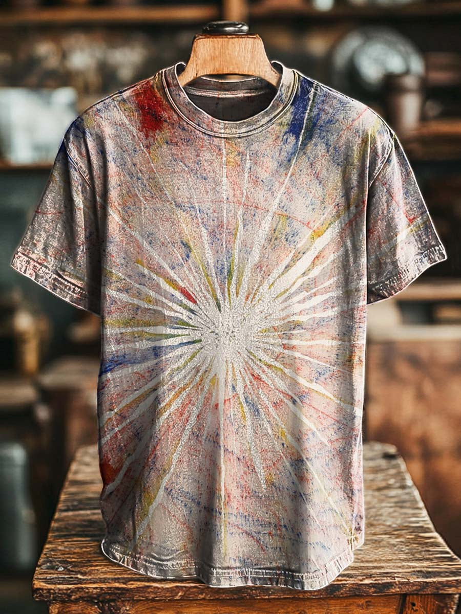 Radiant Tie-Dye Print Casual Short-Sleeve T-Shirt