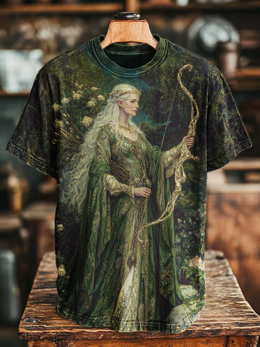 Forest Elf Archer Print Casual Short-Sleeve T-Shirt