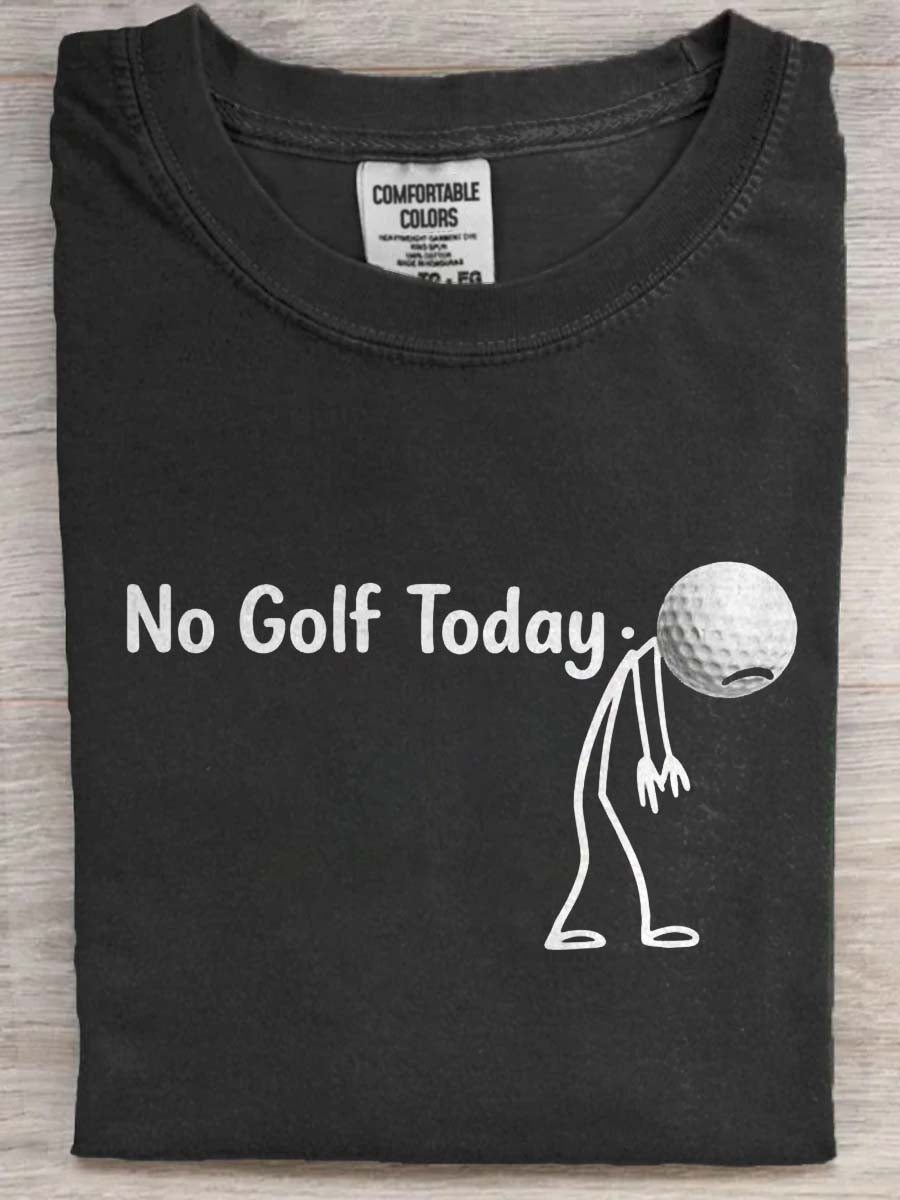 Golf-themed Printed Casual Short-Sleeve T-Shirt