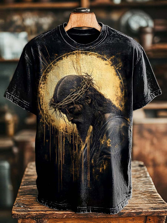 Jesus Print Casual Short-Sleeve T-Shirt