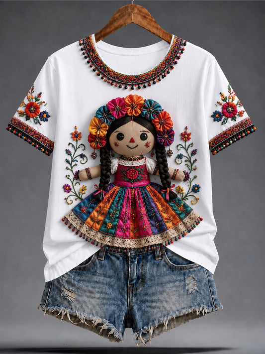 Women's Guelaguetza Festival Print Casual T-Shirt