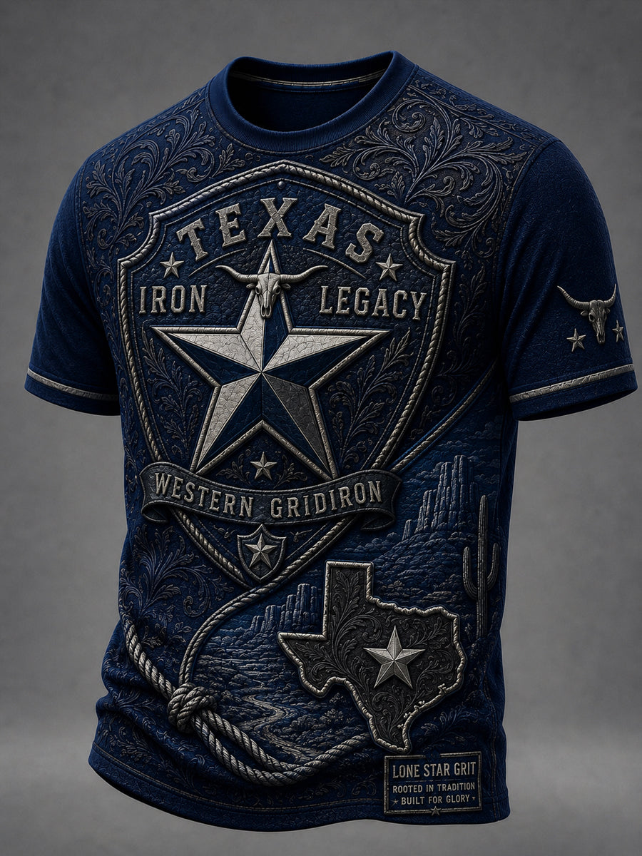 Men’s Rugby Dallas Cowboys Printed Casual Short-Sleeve T-Shirt