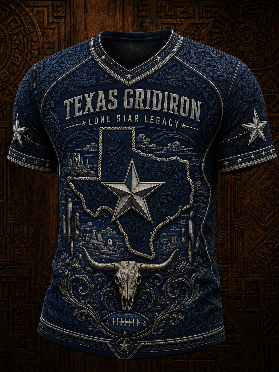 Men’s Rugby Dallas Cowboys Printed Casual Short-Sleeve T-Shirt