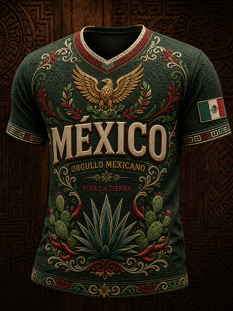 Men’s Mexico Independence Day Print Casual Short-Sleeve T-Shirt