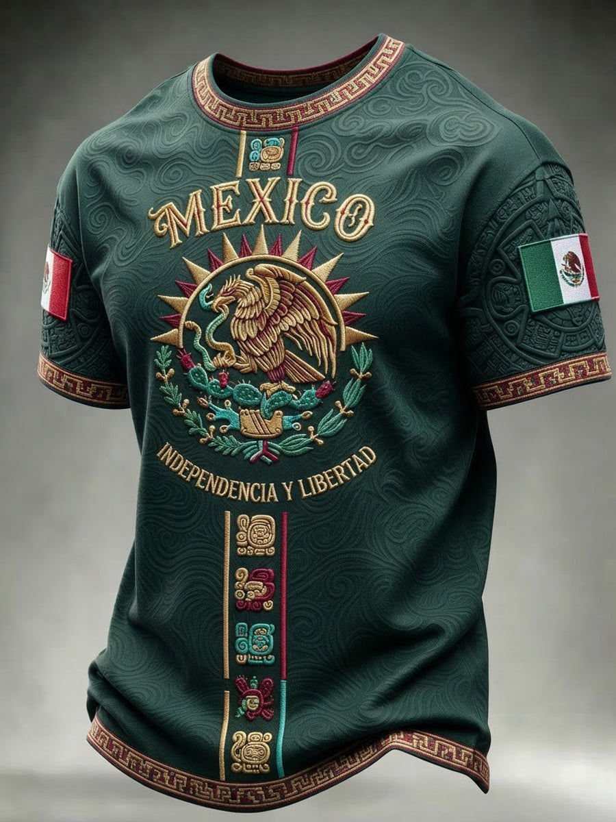Men’s Mexico Independence Day Print Casual Short-Sleeve T-Shirt