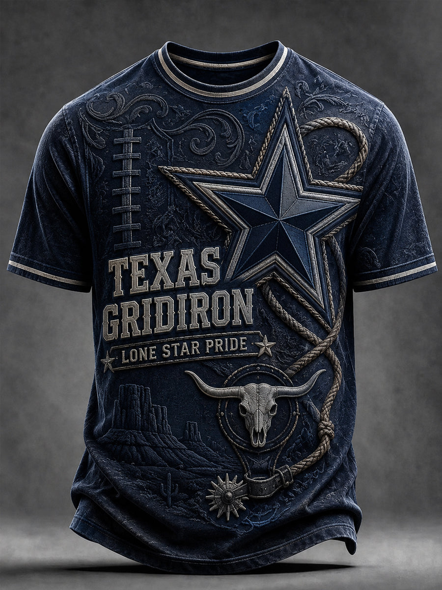 Men’s Rugby Dallas Cowboys Printed Casual Short-Sleeve T-Shirt