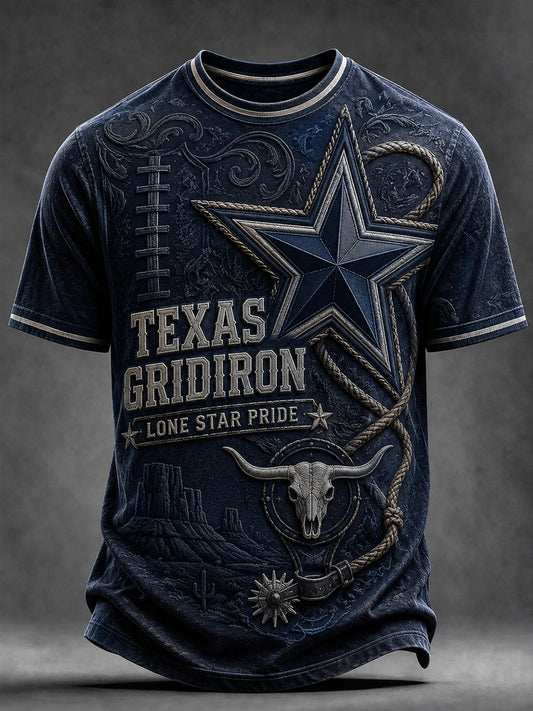 Men’s Rugby Dallas Cowboys Printed Casual Short-Sleeve T-Shirt