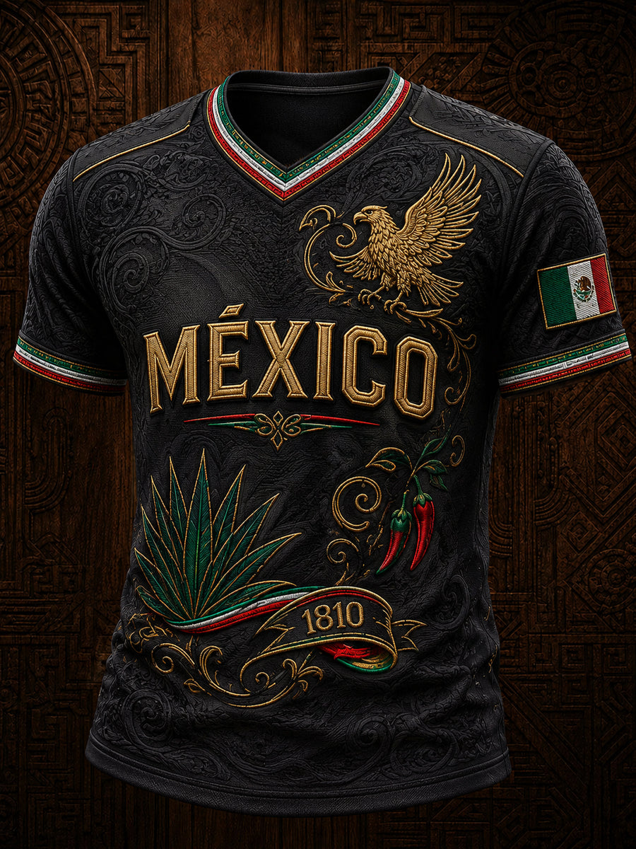 Men’s Mexico Independence Day Print Casual Short-Sleeve T-Shirt