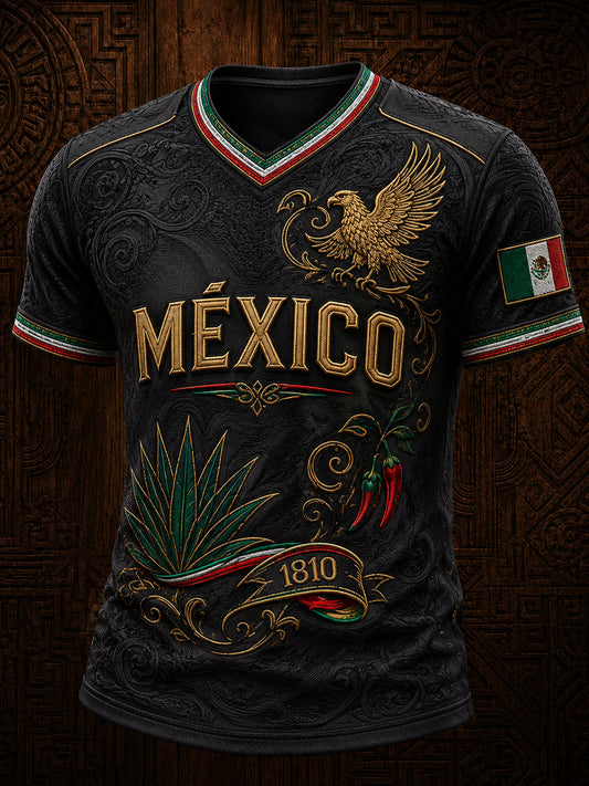 Men’s Mexico Independence Day Print Casual Short-Sleeve T-Shirt