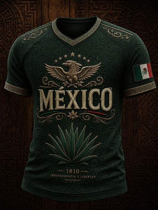 Men’s Mexico Independence Day Print Casual Short-Sleeve T-Shirt