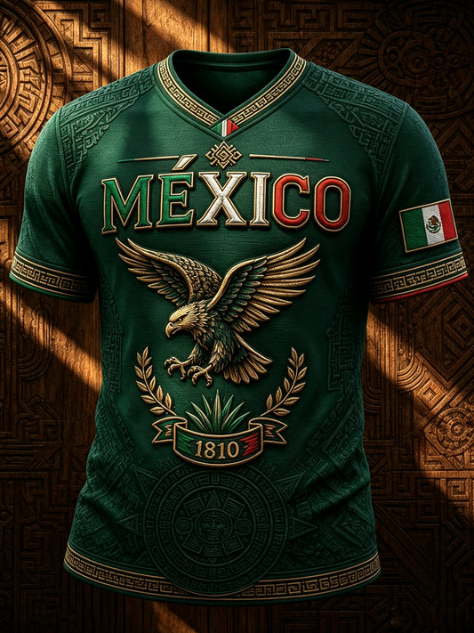 Men’s Mexico Independence Day Print Casual Short-Sleeve T-Shirt