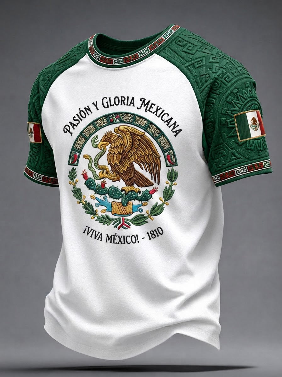 Men’s Mexico Independence Day Print Casual Short-Sleeve T-Shirt